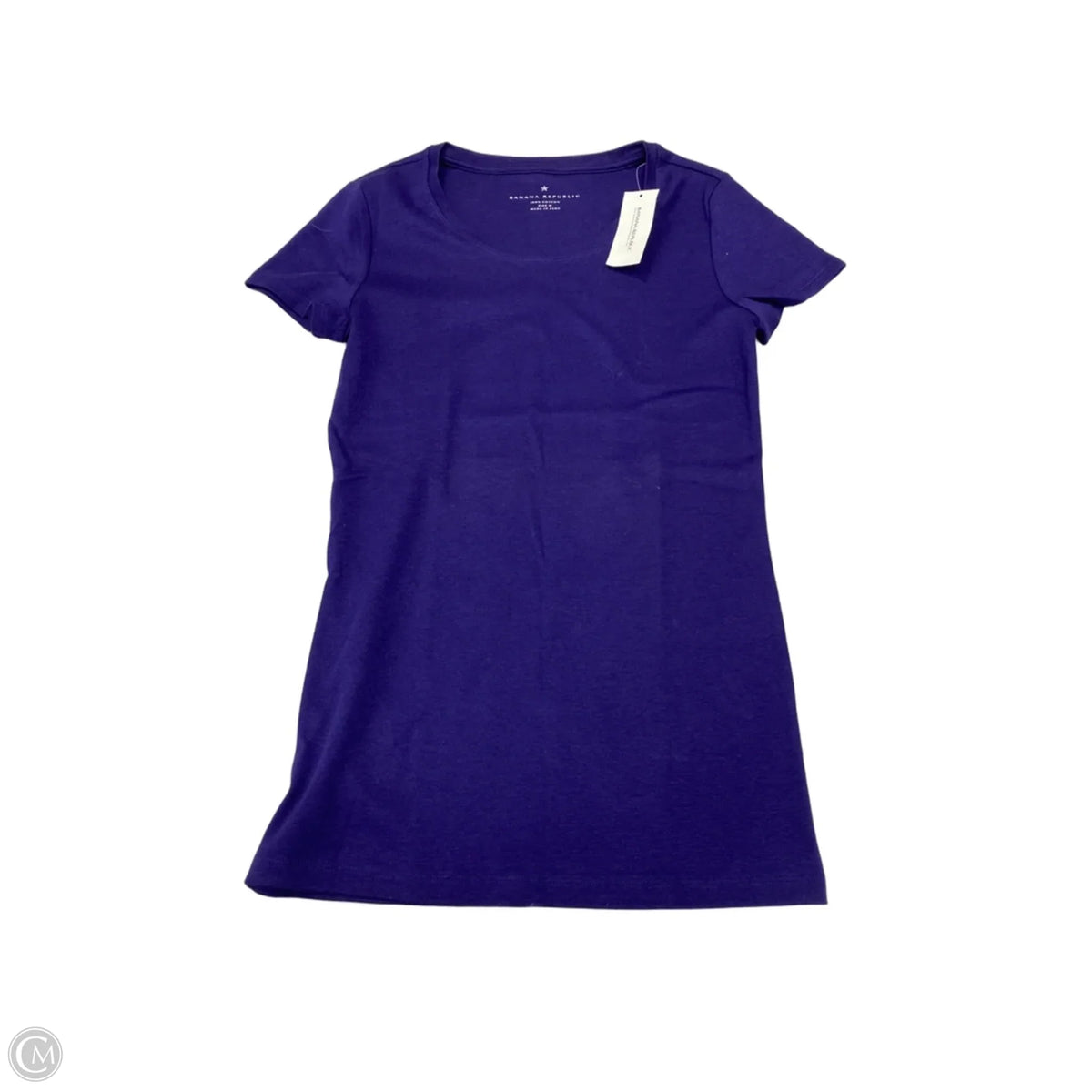 Top Short Sleeve Basic By Banana Republic In Blue, Size: M