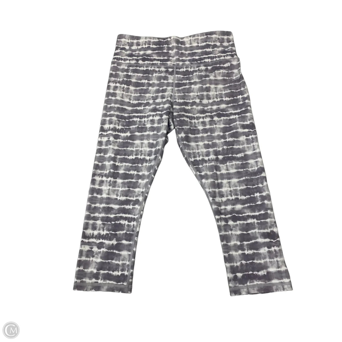 Athletic Leggings Capris By Athleta In Grey & White, Size: L