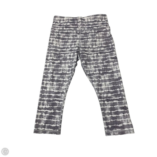 Athletic Leggings Capris By Athleta In Grey & White, Size: L