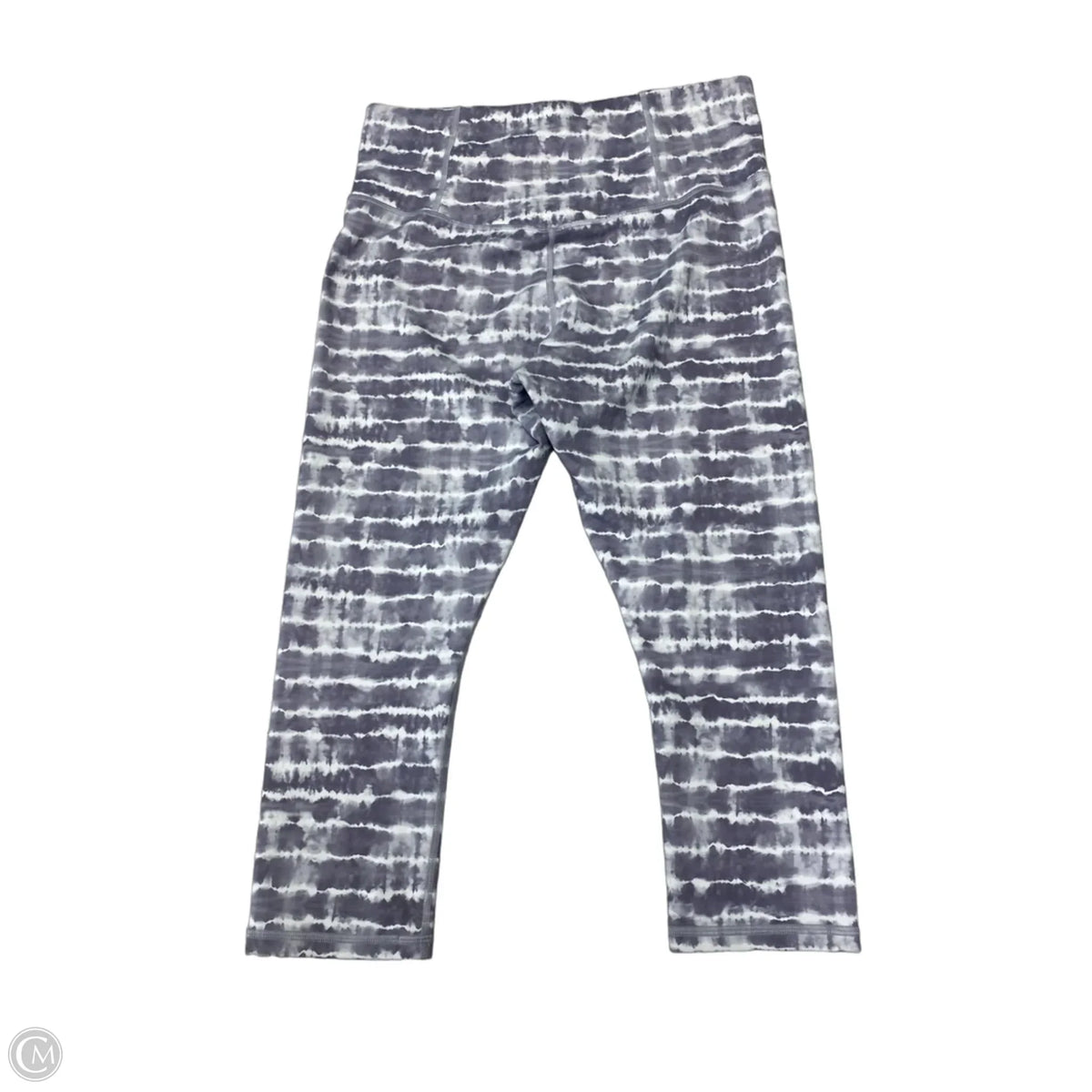 Athletic Leggings Capris By Athleta In Grey & White, Size: L