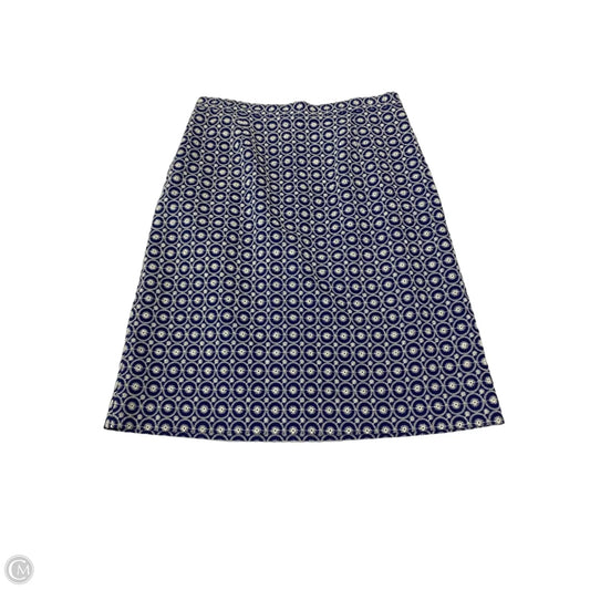 Skirt Midi By Brooks Brothers In Blue & White, Size: 8