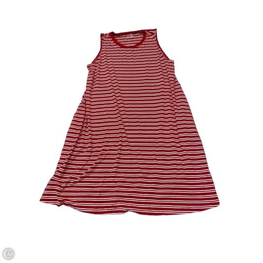 Dress Casual Midi By Time And Tru In Red & White, Size: Xl