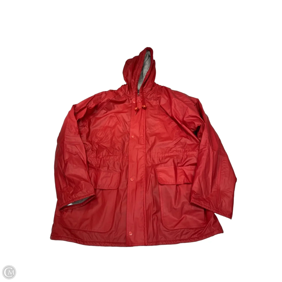 Coat Raincoat By Totes In Red, Size: M