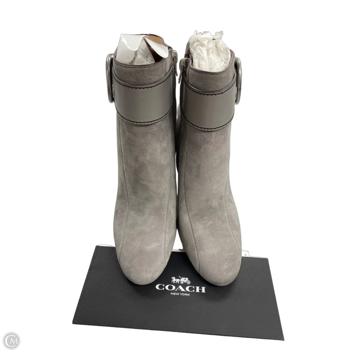 Boots Designer By Coach In Grey, Size: 7