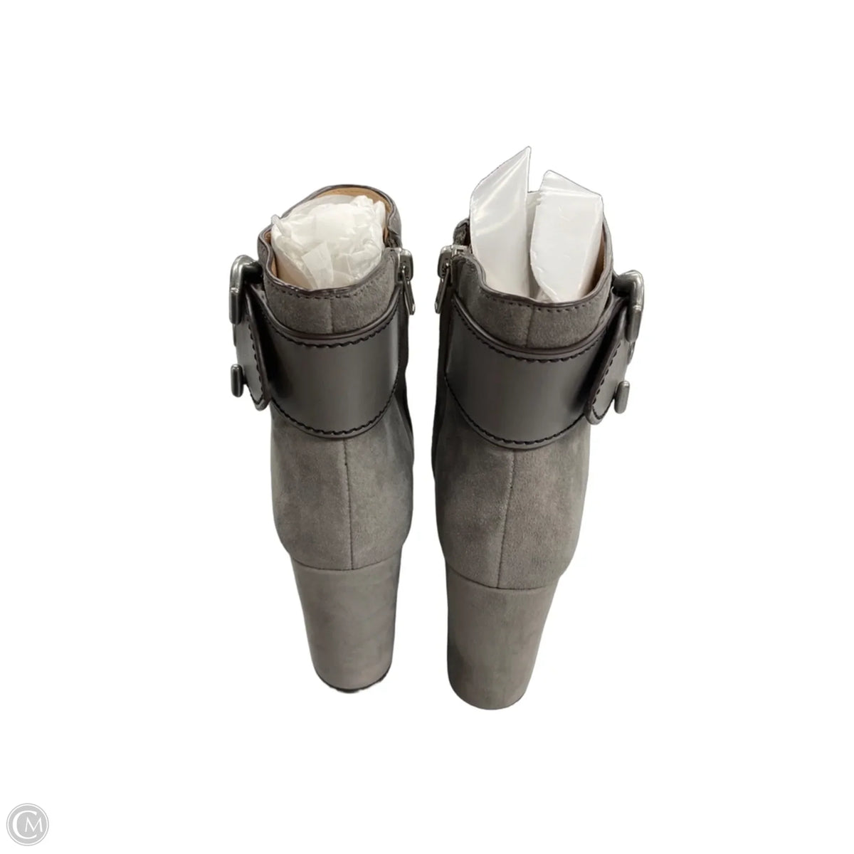Boots Designer By Coach In Grey, Size: 7