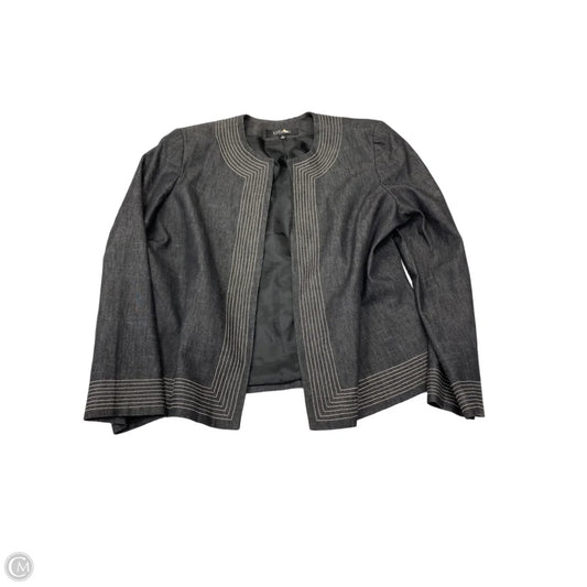 Top 2pc Long Sleeve By Kasper In Grey, Size: 16