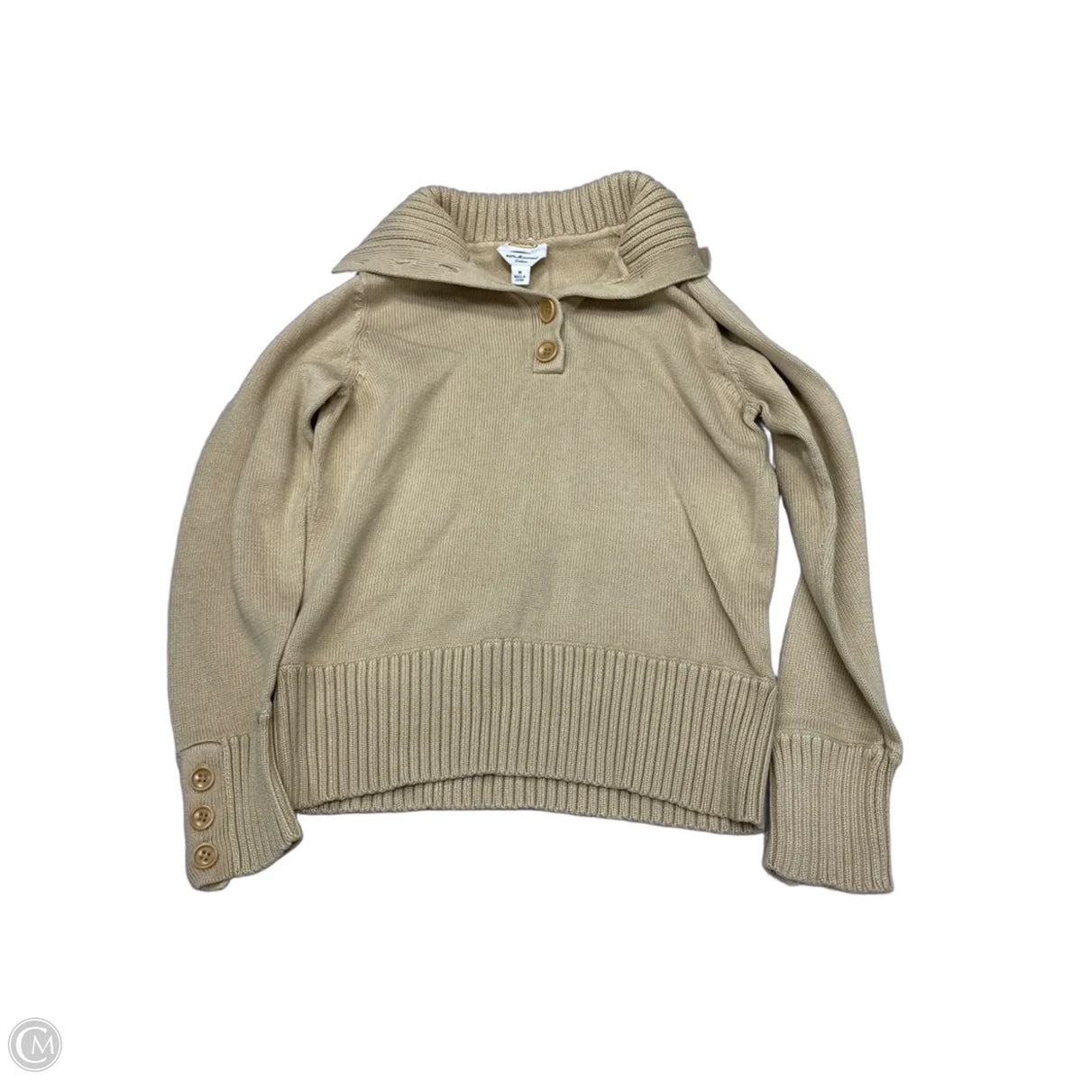 Sweater By Talbots In Tan, Size: M