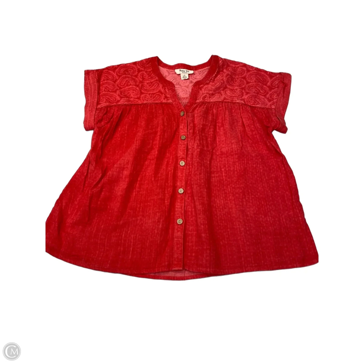 Top Short Sleeve By Ruby Rd In Red, Size: 2x
