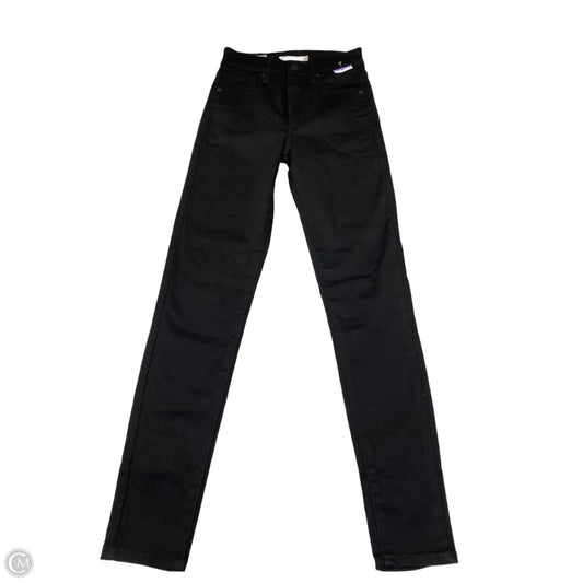Jeans Skinny By Levis In Black Denim, Size: 2