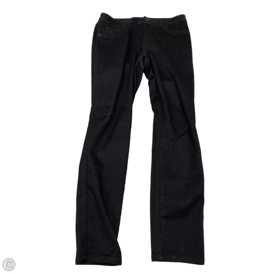 Jeans Straight By Roz And Ali In Black Denim, Size: 12