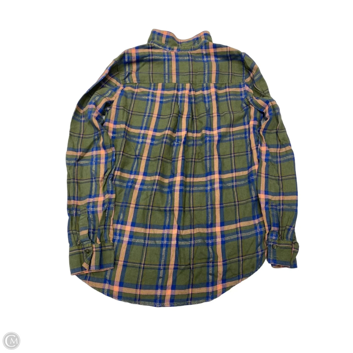 Top Long Sleeve Basic By Express In Plaid Pattern, Size: S