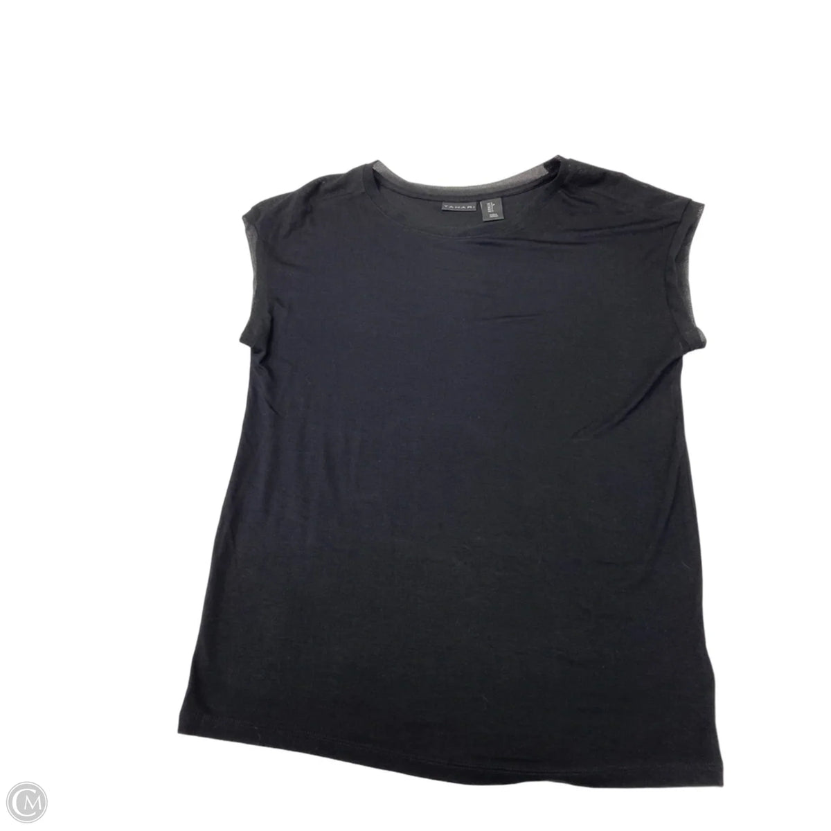 Top Short Sleeve By Tahari In Black, Size: S