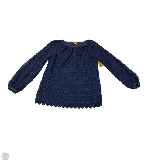 Top Long Sleeve Designer By Tory Burch In Navy, Size: M