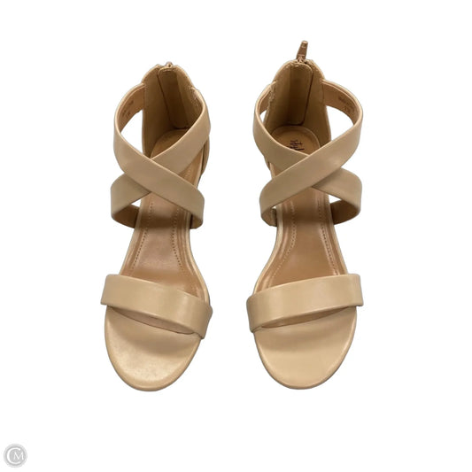 Sandals Heels Stiletto By Style And Company In Tan, Size: 9.5