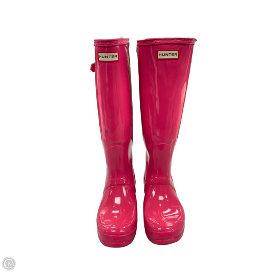 Boots Designer By Hunter In Pink, Size: 9