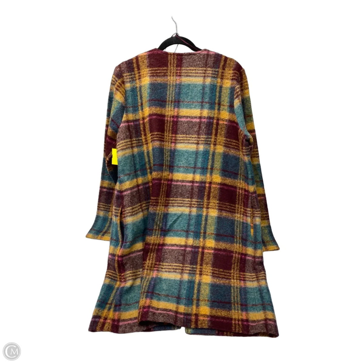 Jacket Fleece By Rachel Zoe In Plaid Pattern, Size: L