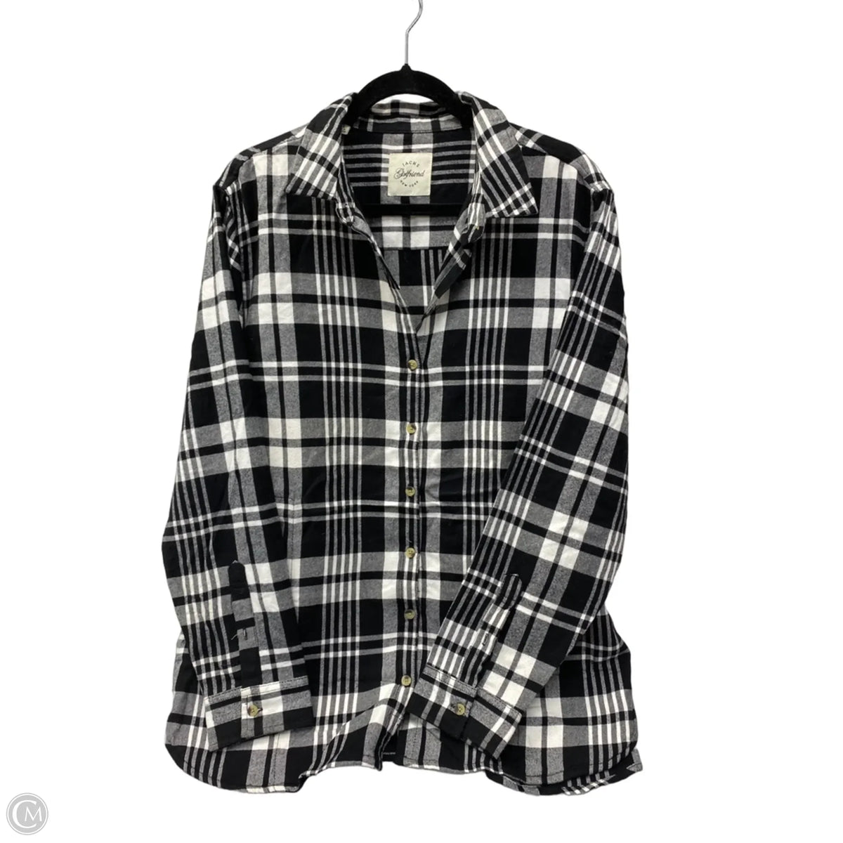 Top Long Sleeve By Jachs Girlfirend In Plaid Pattern, Size: Xl