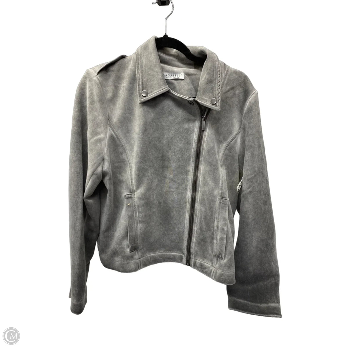 Jacket Moto By Bagatelle In Grey, Size: L