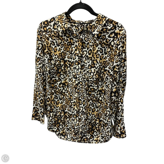 Top Long Sleeve By Talbots In Animal Print, Size: 1x