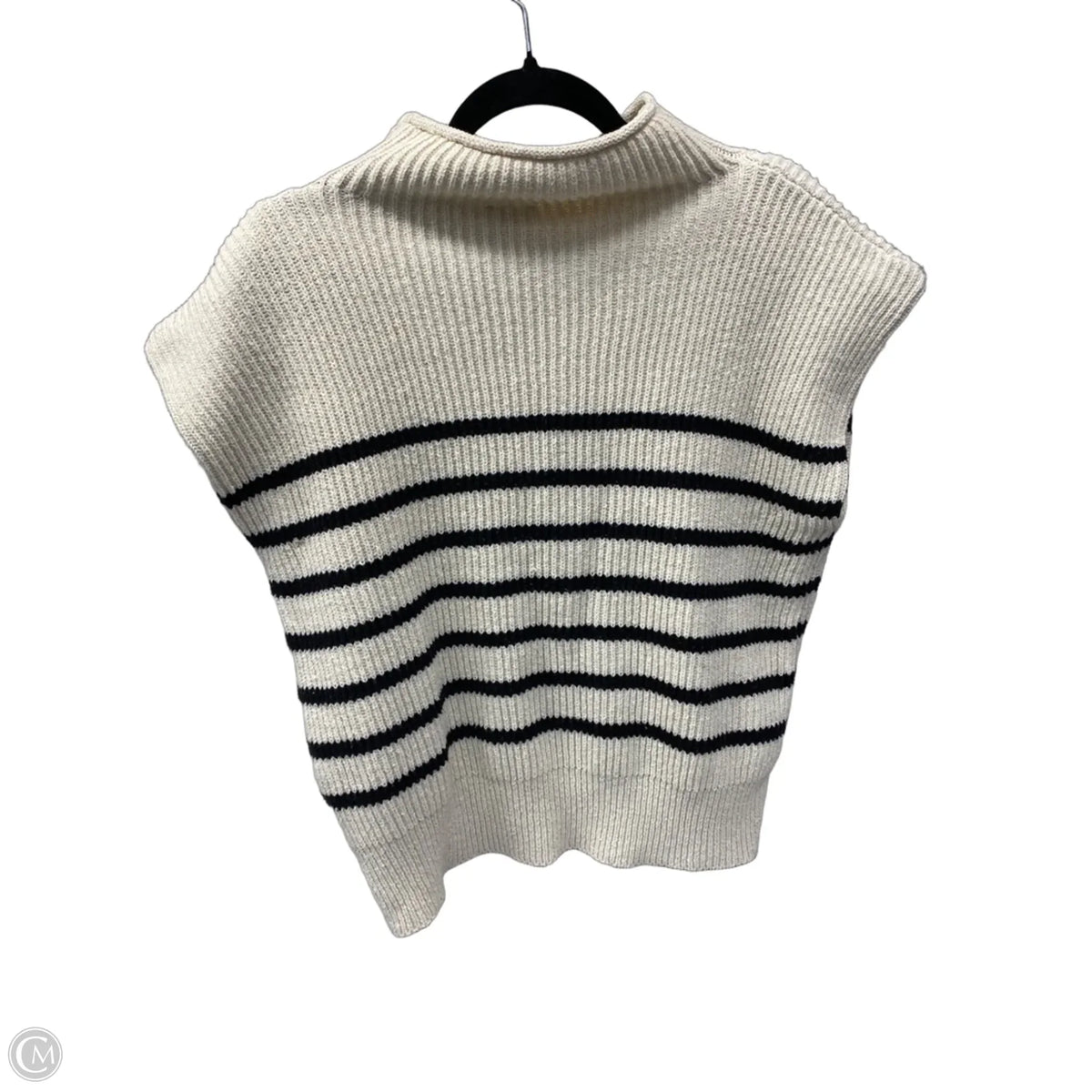 Sweater Short Sleeve By Le Lis In Striped Pattern, Size: S