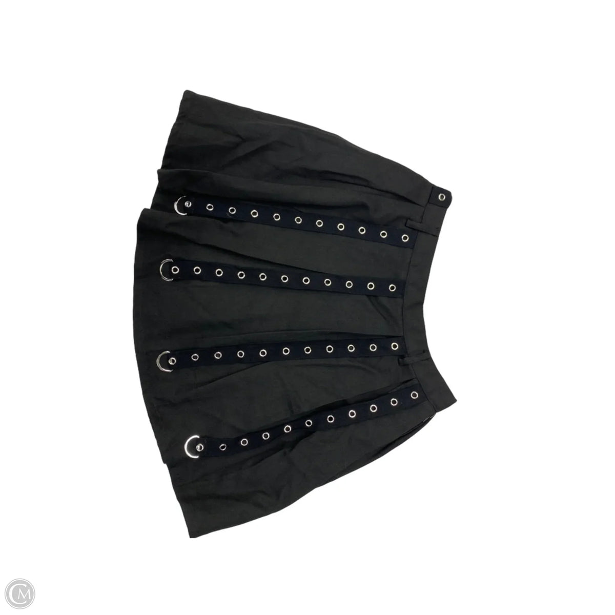 Skirt Mini & Short By Clothes Mentor In Black & Silver, Size: S