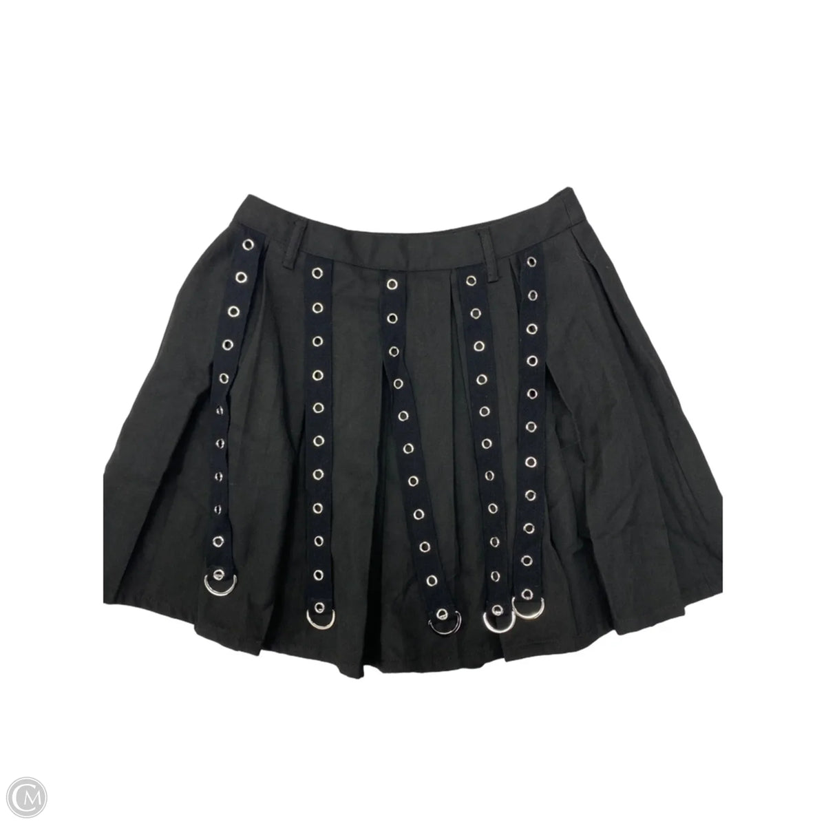 Skirt Mini & Short By Clothes Mentor In Black & Silver, Size: S