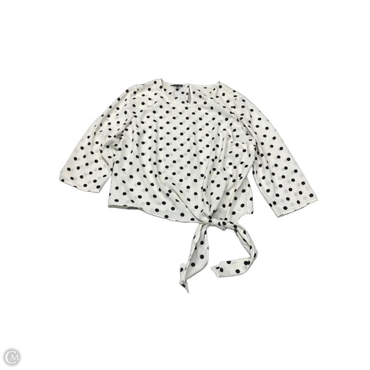 Top 3/4 Sleeve By Talbots In Polkadot Pattern, Size: Xl