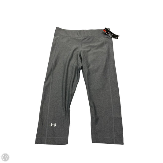 Athletic Leggings Capris By Under Armour In Grey, Size: L
