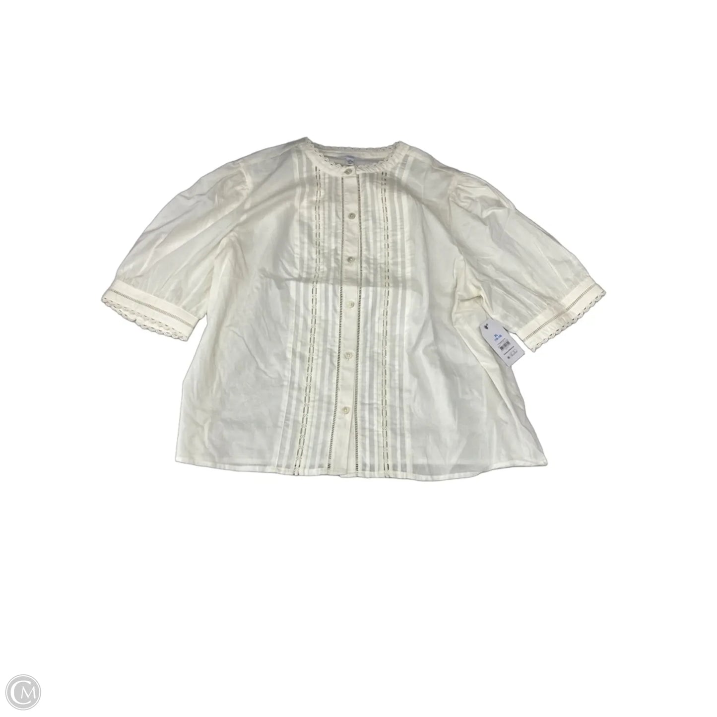 Top Short Sleeve By Time And Tru In Cream, Size: Xl