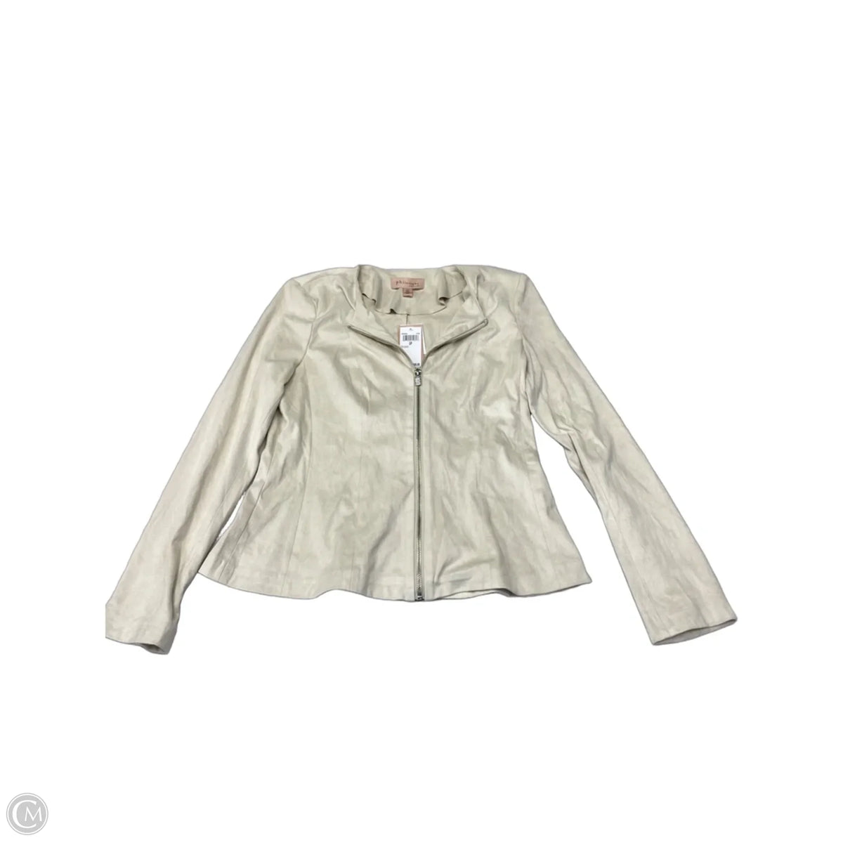 Jacket Moto By Philosophy In Cream, Size: S