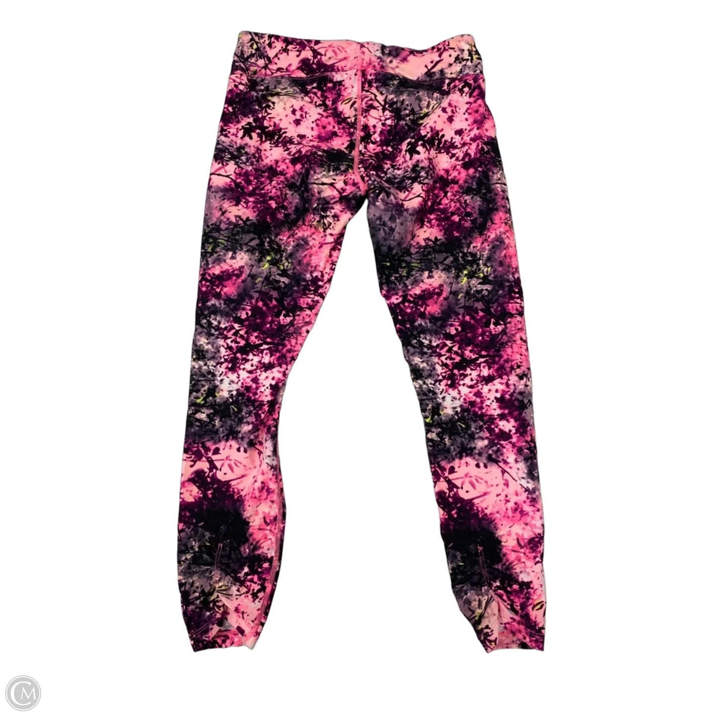 Athletic Leggings By Calvin Klein In Black & Pink, Size: M