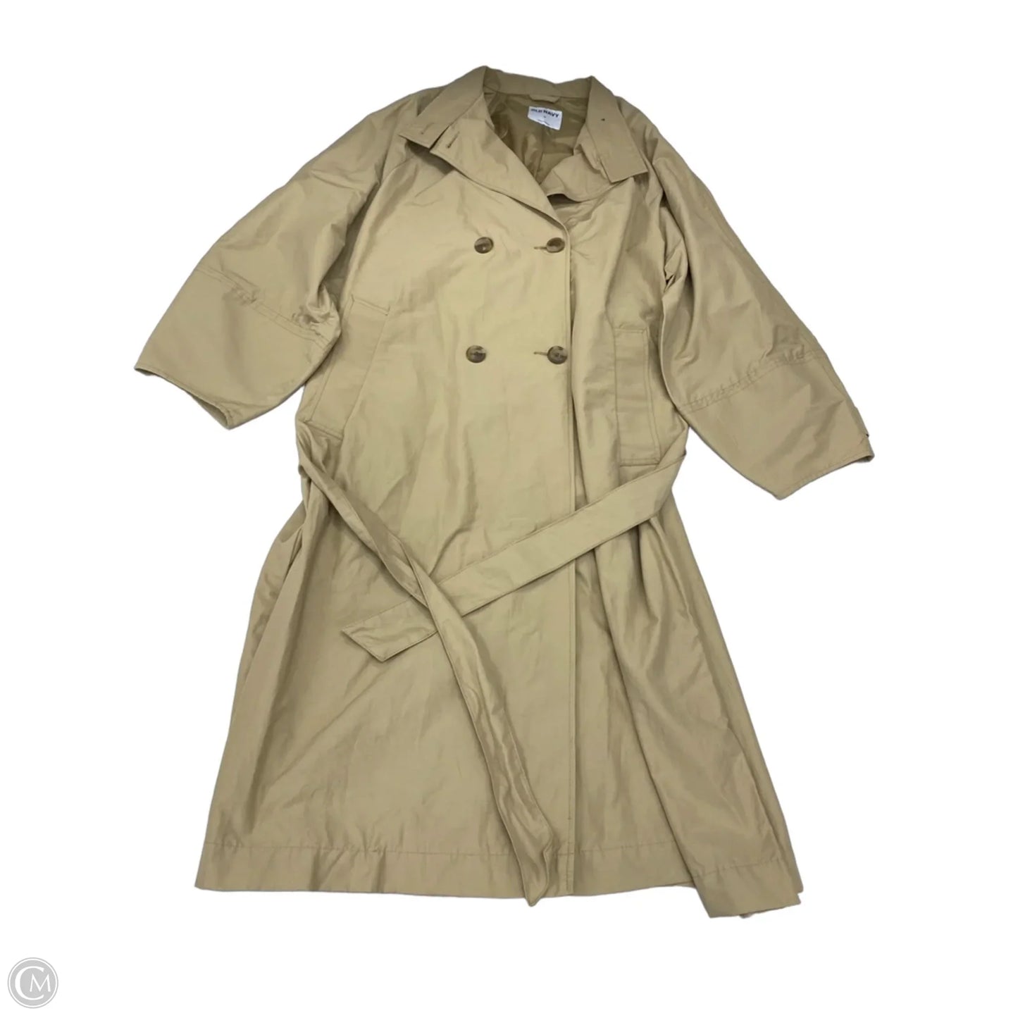 Coat Trench Coat By Old Navy In Tan, Size: M