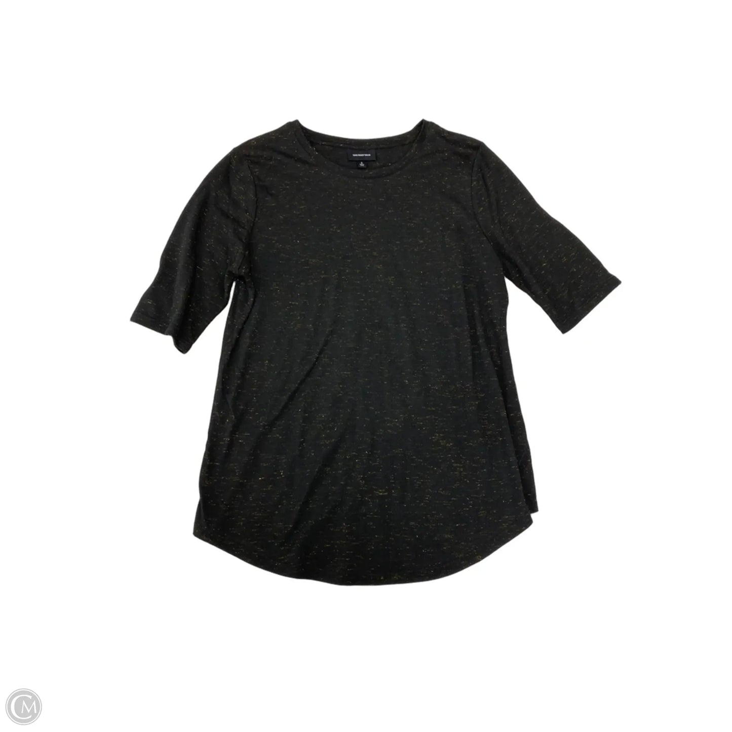 Top 3/4 Sleeve By Who What Wear In Black & Gold, Size: S