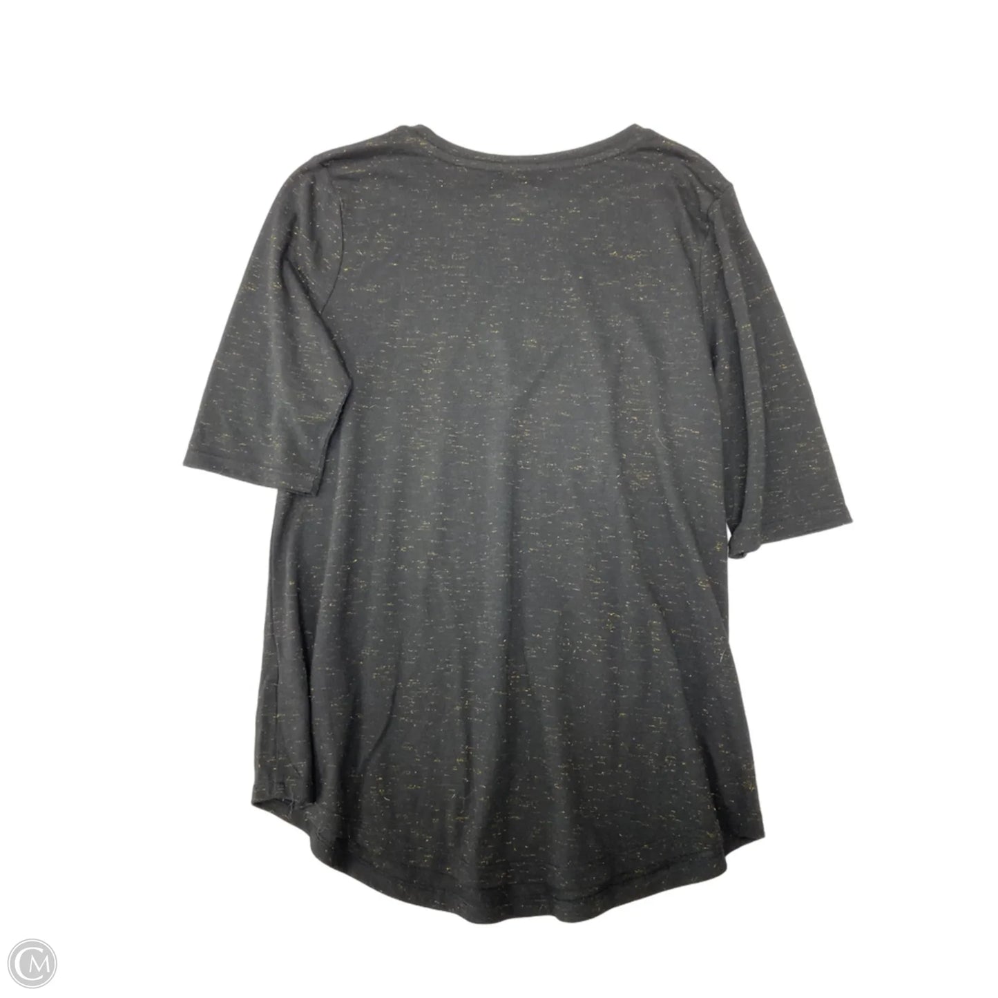Top 3/4 Sleeve By Who What Wear In Black & Gold, Size: S