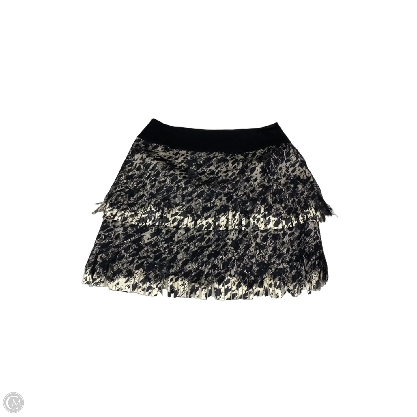 Skirt Mini & Short By Ann Taylor In Black & Cream, Size: Xs