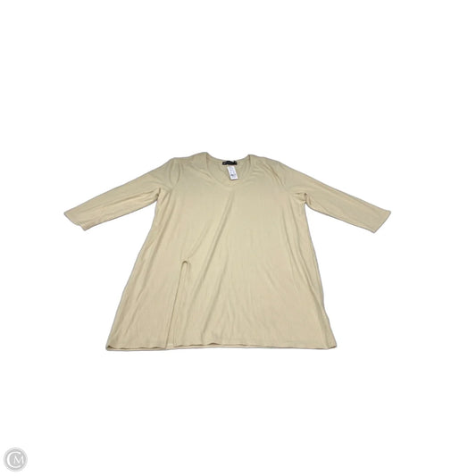 Top Long Sleeve By New York And Co In Beige, Size: Xxl