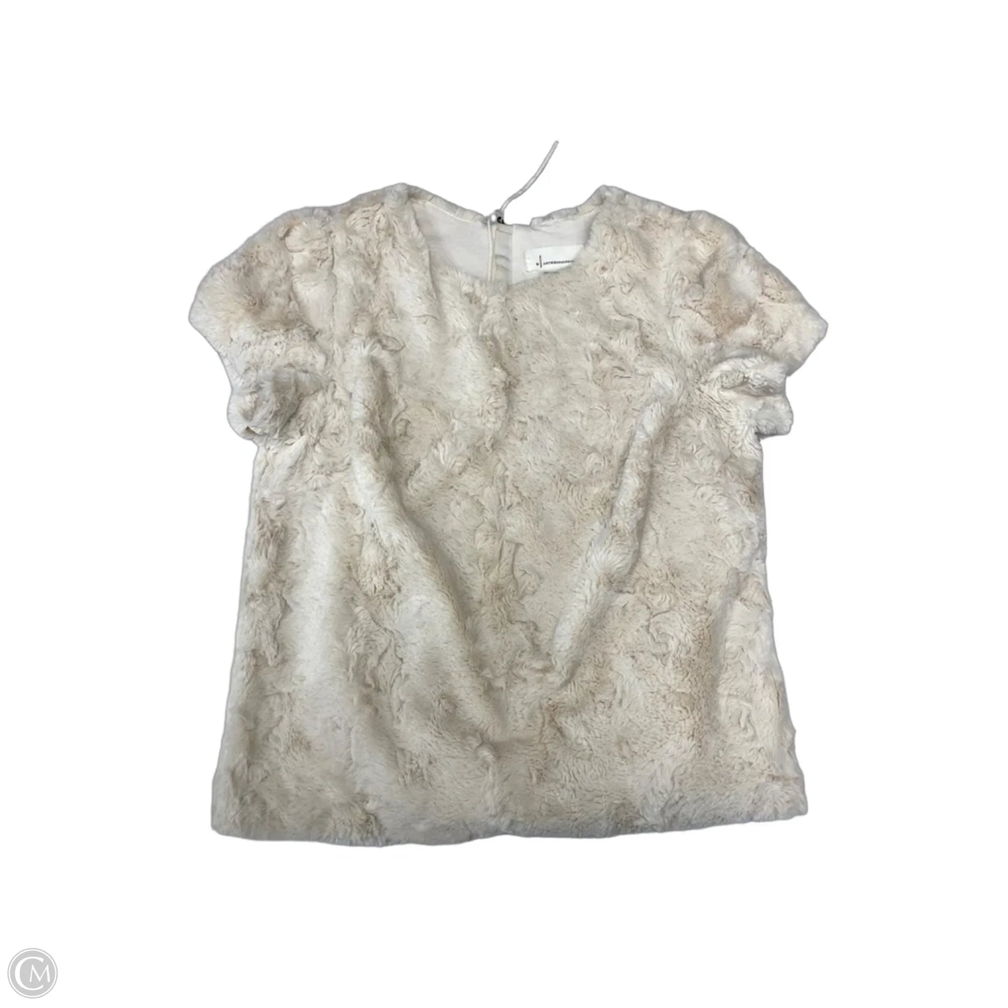 Sweater Short Sleeve By Anthropologie In Cream, Size: M