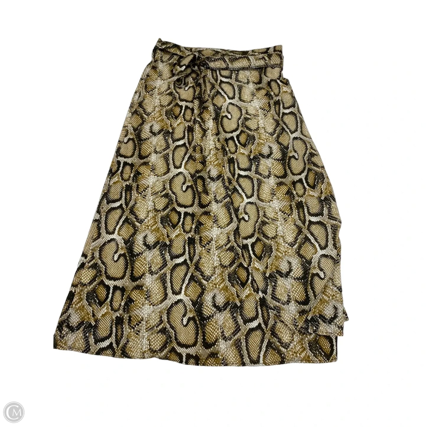 Skirt Midi By Como Vintage In Snakeskin Print, Size: M