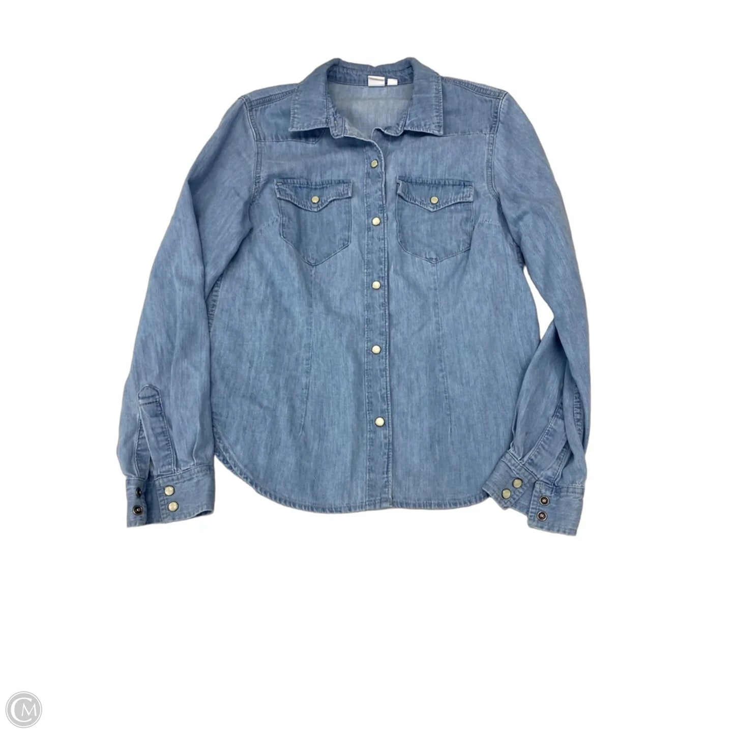 Top Long Sleeve By Gap In Blue, Size: S
