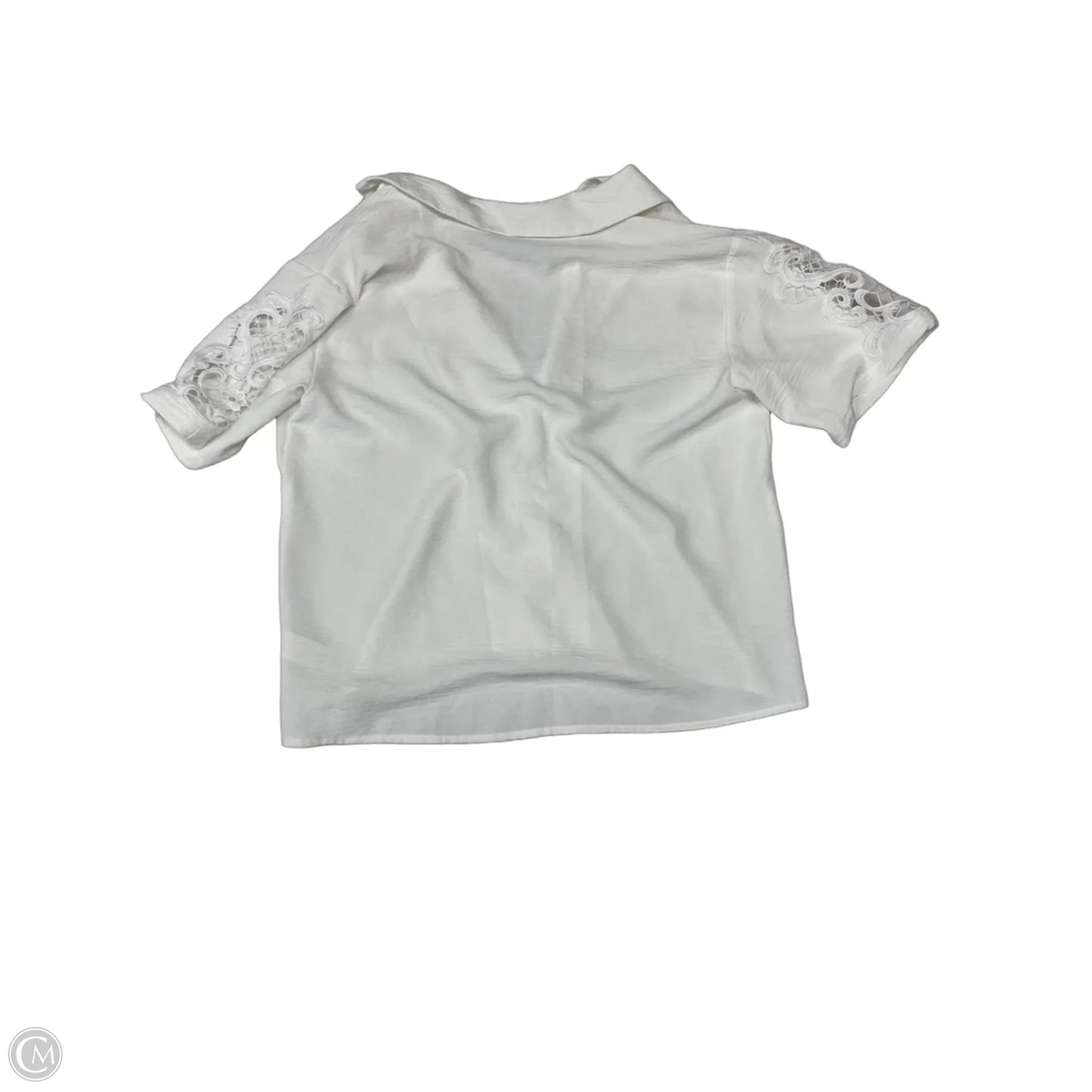 Top Short Sleeve By Cece In White, Size: M