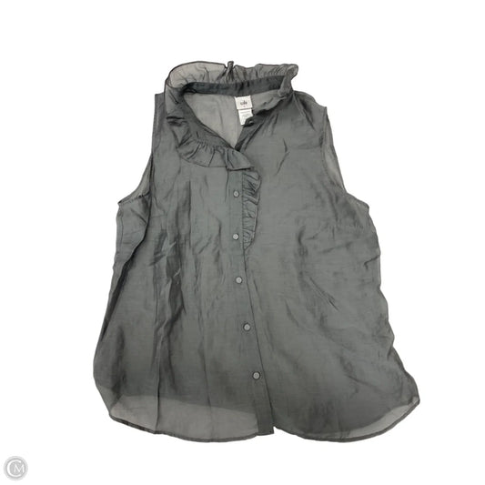 Top Sleeveless By Cabi In Grey, Size: L