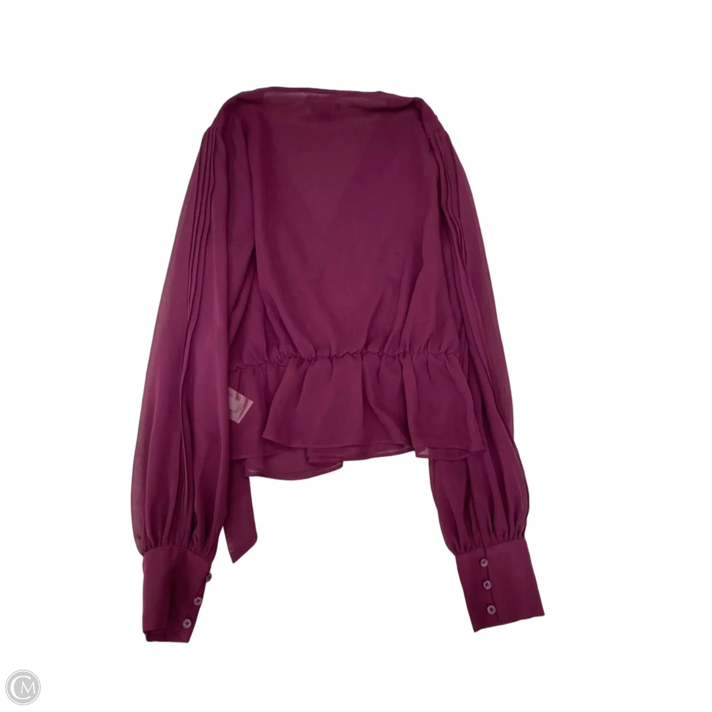 Top Long Sleeve By Express In Maroon, Size: S