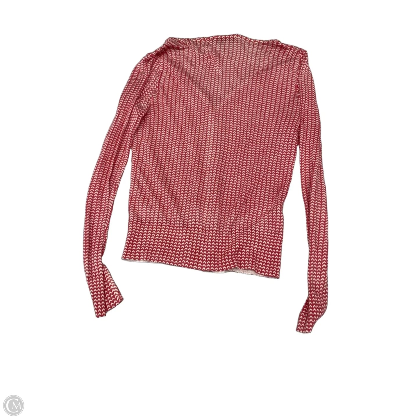Cardigan By Loft In Pink & White, Size: L