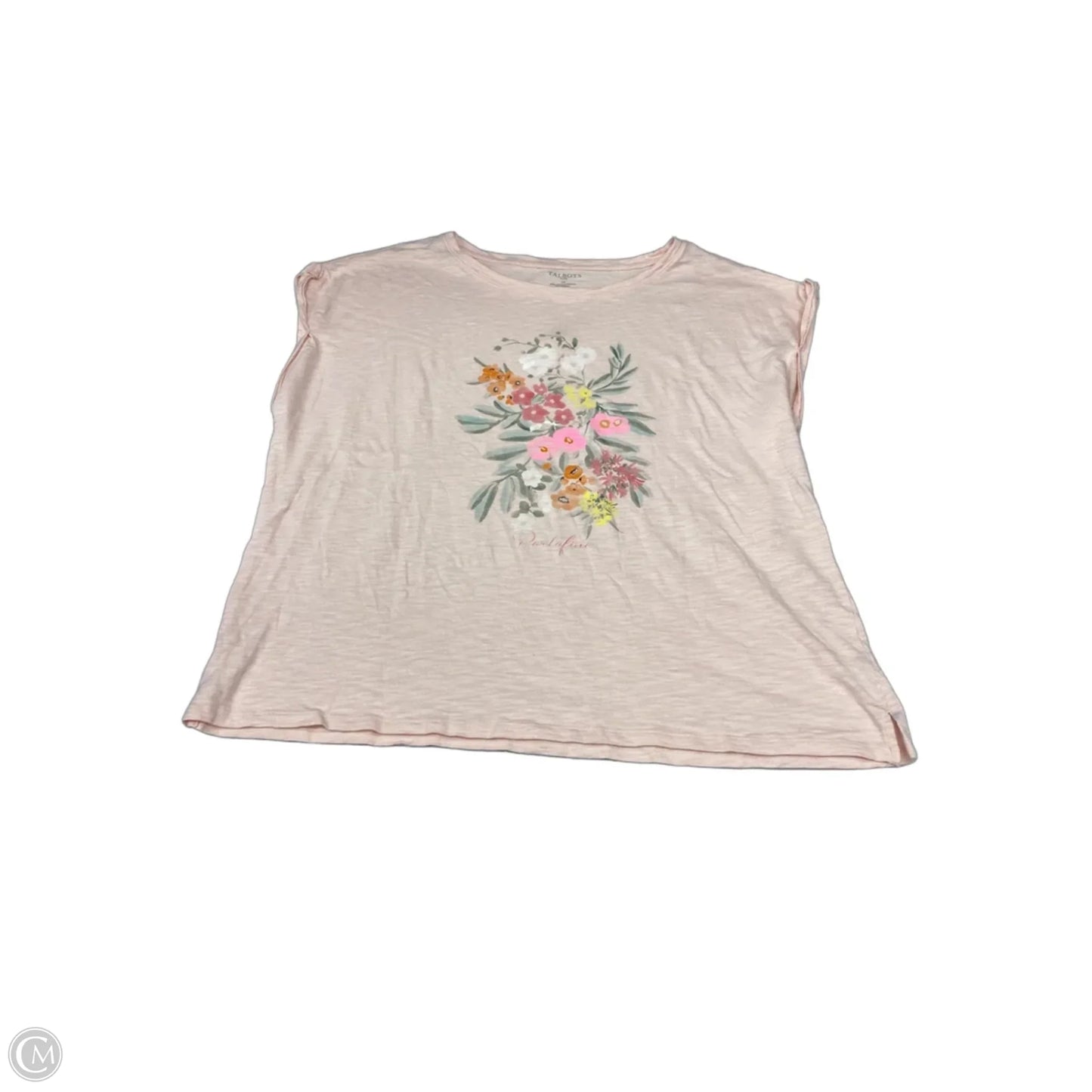 Top Short Sleeve By Talbots In Pink, Size: 2x
