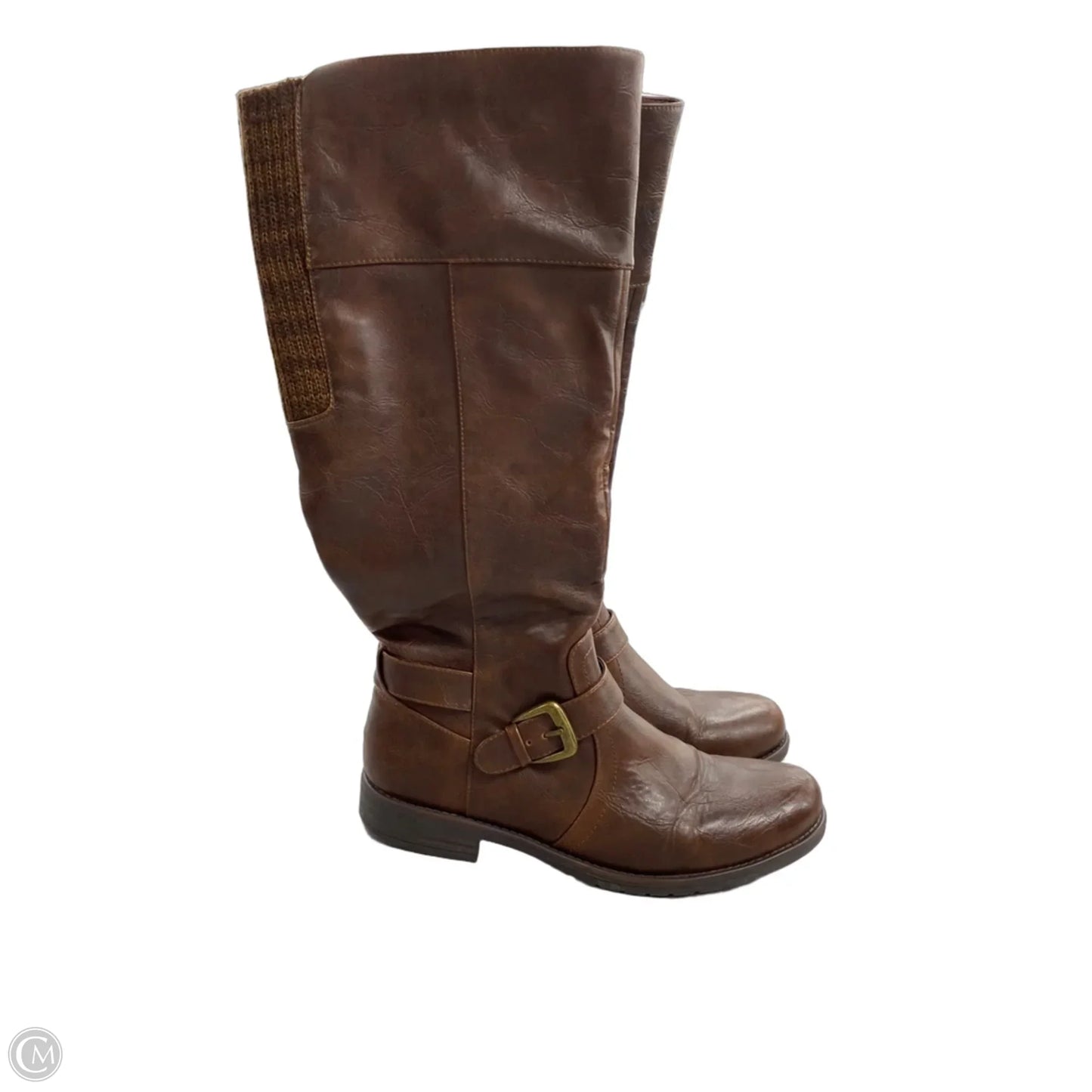 Boots Mid-calf Flats By Bare Traps In Brown, Size: 10