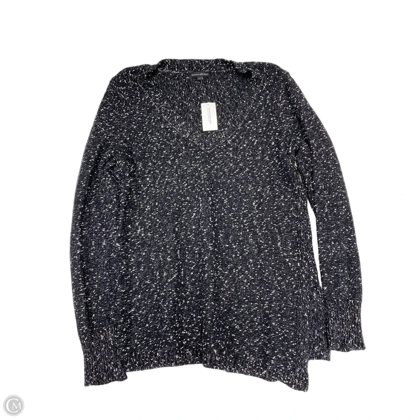 Sweater By Banana Republic In Black & Cream, Size: S