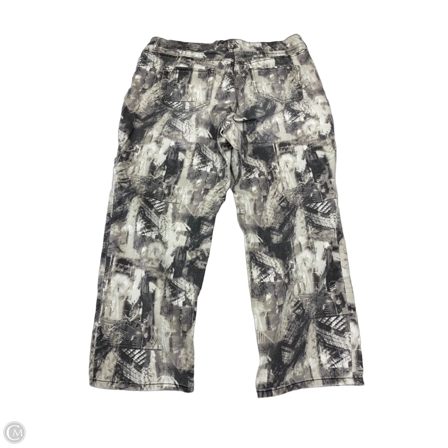 Jeans Boyfriend By Logo In Cream & Grey, Size: 12p