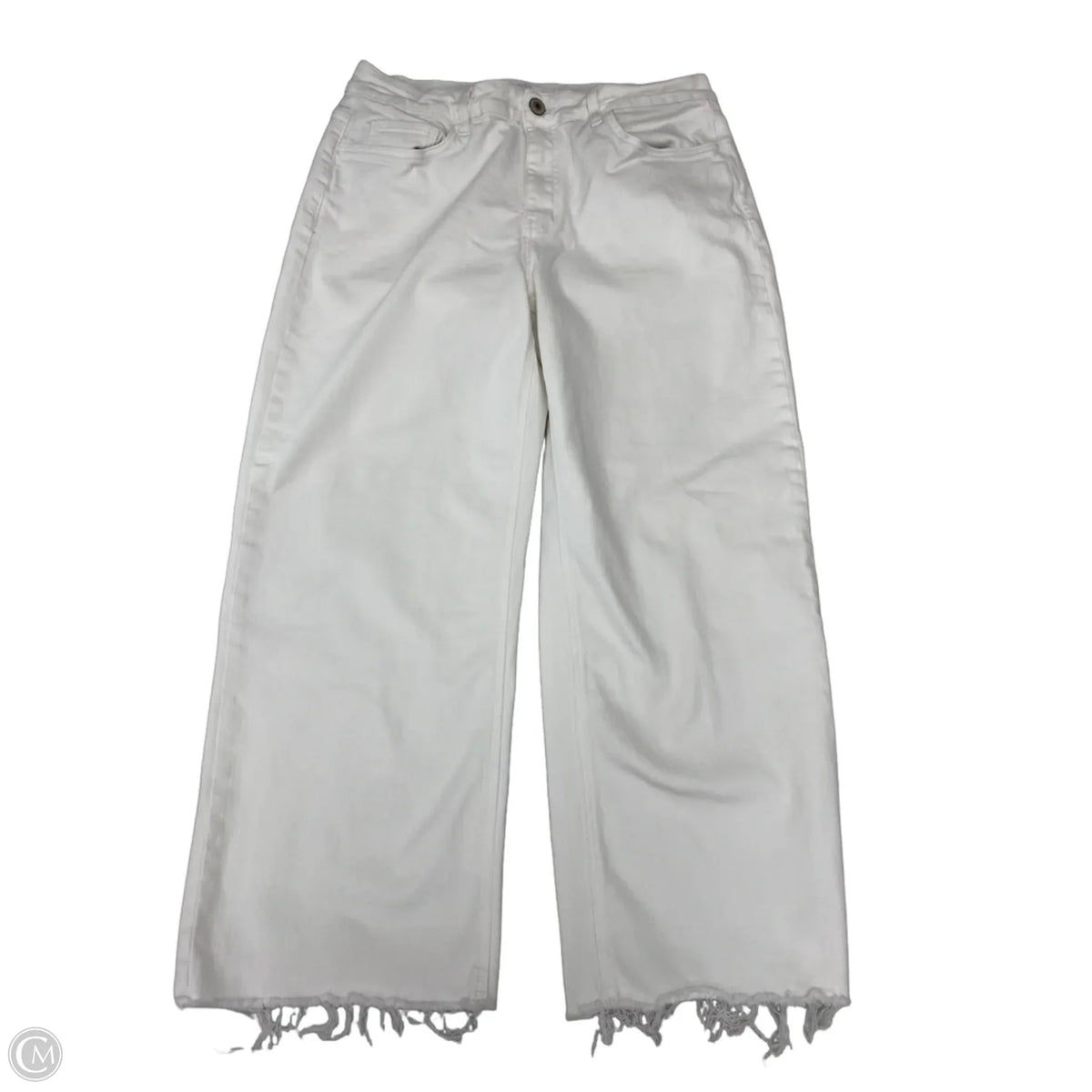 Jeans Straight By Vervet In White, Size: 16