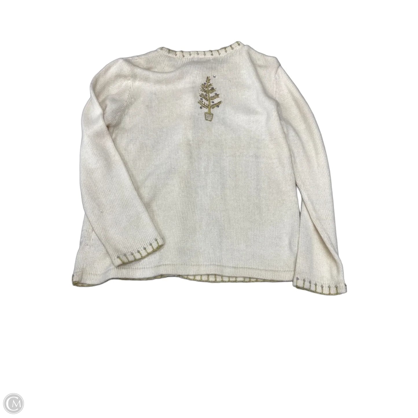 Cardigan By Basic Editions In Cream, Size: M