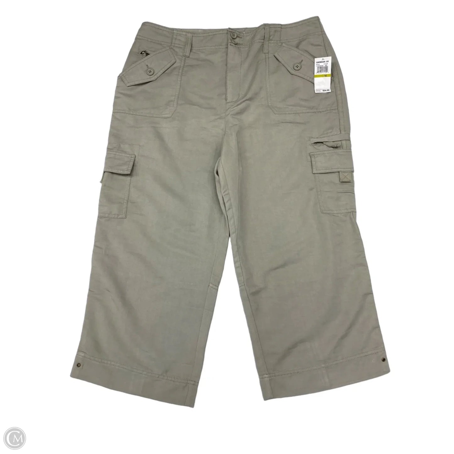 Pants Cargo & Utility By Caribbean Joe In Green, Size: 14